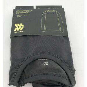 All in‎ Motion Heavy Weight Thermal Shirt  Black Mens Size Medium Base Layer